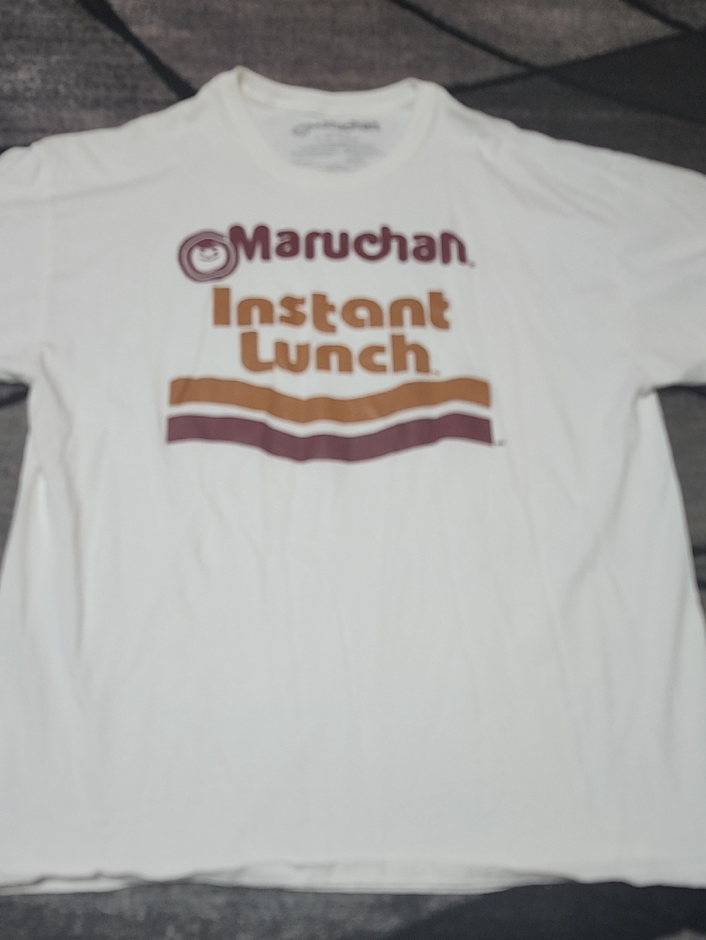 MARUCHAN ROMEN NOODLE INSTANT LUNCH WHITE COTTON CREW-NECK UNISEX TEE-SHIRT PR-F - Picture 6 of 12